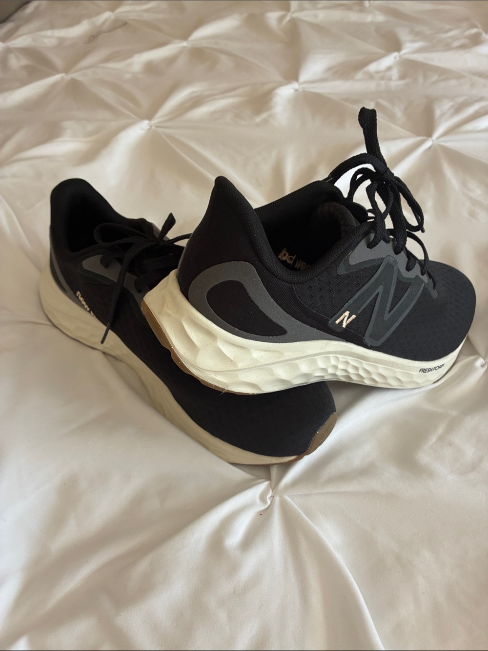 New Balance Women's Black and Gray Fresh Foam Athletic Trainers